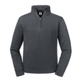 Convoy Grey - Front - Russell Mens Authentic Quarter Zip Sweatshirt