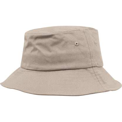 Khaki - Front - Flexfit By Yupoong Adults Unisex Cotton Twill Bucket Hat