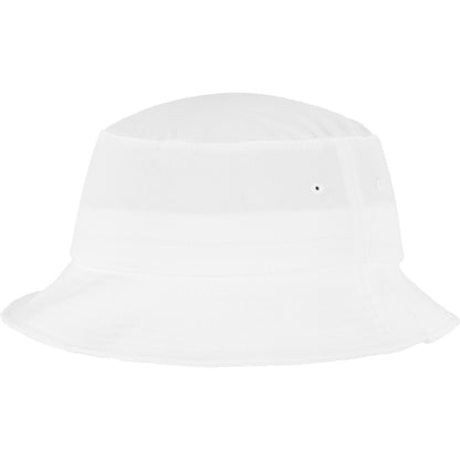 White - Front - Flexfit By Yupoong Adults Unisex Cotton Twill Bucket Hat