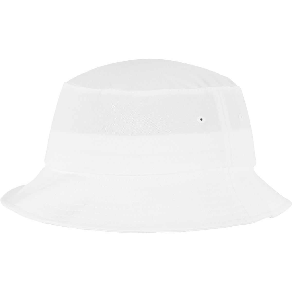 White - Front - Flexfit By Yupoong Adults Unisex Cotton Twill Bucket Hat