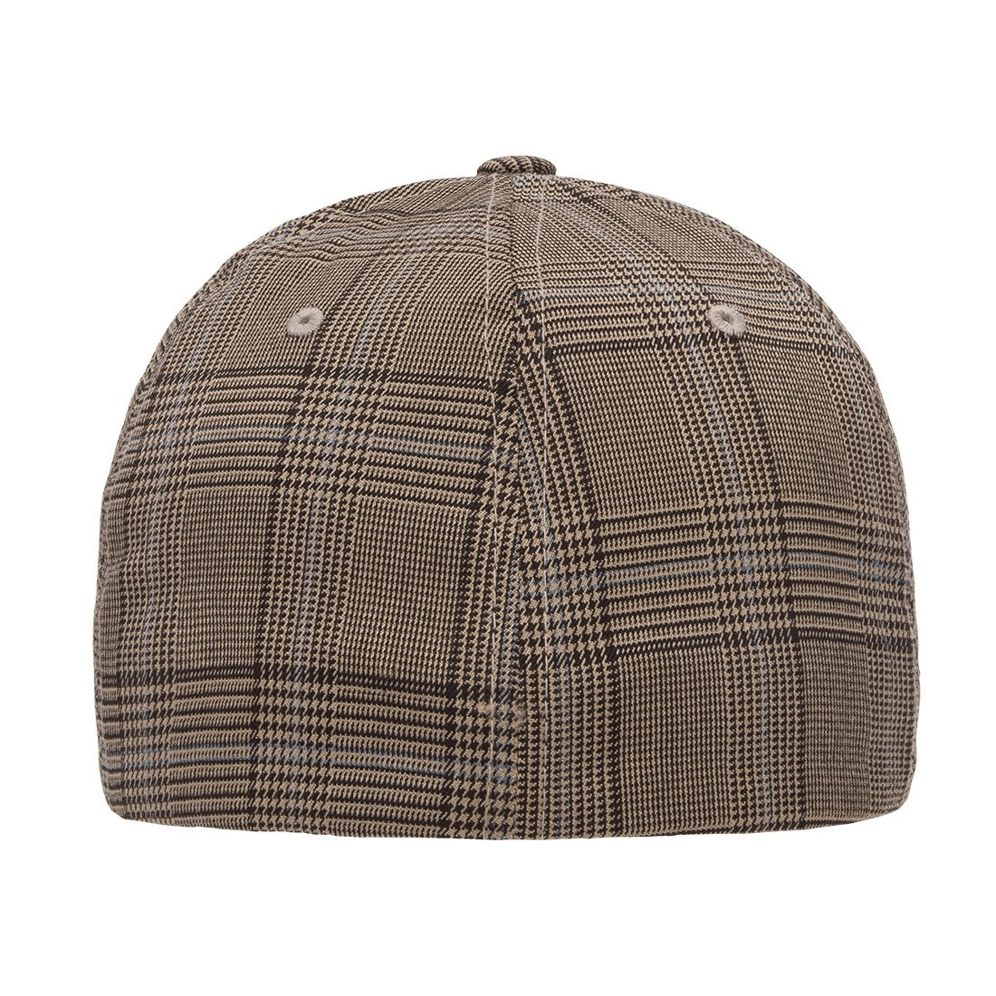 Brown-Khaki - Back - Flexfit By Yupoong Glen Check Cap