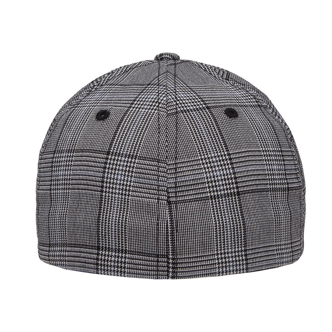 Black-White - Back - Flexfit By Yupoong Glen Check Cap