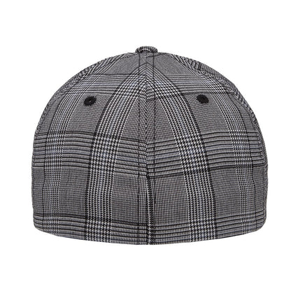 Black-White - Back - Flexfit By Yupoong Glen Check Cap