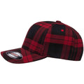 Black-Red - Side - Flexfit By Yupoong Tartan Plaid Cap