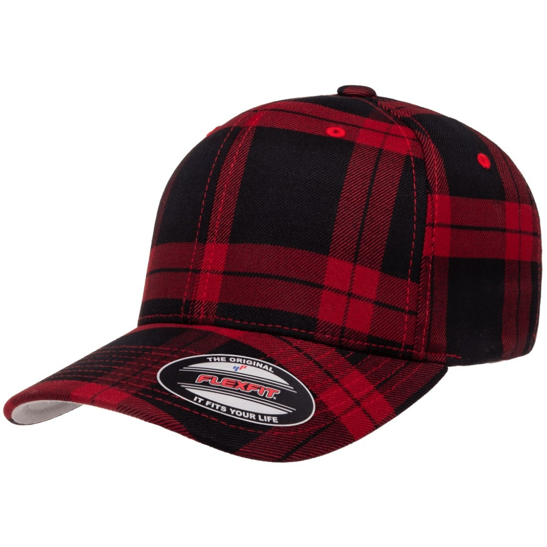 Black-Red - Lifestyle - Flexfit By Yupoong Tartan Plaid Cap