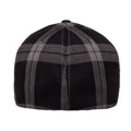 Black-Grey - Back - Flexfit By Yupoong Tartan Plaid Cap
