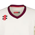 Ivory-Maroon - Side - Gray-Nicolls Childrens-Kids Pro Performance Sweater