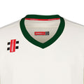 Ivory-Green - Side - Gray-Nicolls Childrens-Kids Pro Performance Sweater