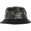 Black - Front - Flexfit By Yupoong Crinkled Paper Bucket Hat