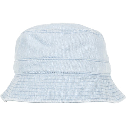 Light Blue - Front - Flexfit By Yupoong Denim Bucket Hat