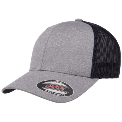 Heather-Navy - Lifestyle - Flexfit By Yupoong Melange Mesh Trucker Cap