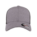 Heather-Black - Front - Flexfit By Yupoong Melange Mesh Trucker Cap