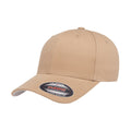 Khaki - Front - Flexfit By Yupoong Brushed Twill Cap