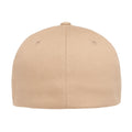 Khaki - Back - Flexfit By Yupoong Brushed Twill Cap