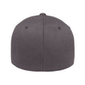 Grey - Back - Flexfit By Yupoong Wool Blend Baseball Cap