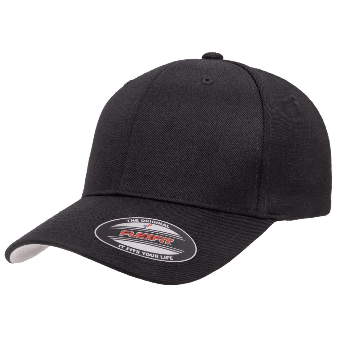 Black - Pack Shot - Flexfit By Yupoong Wool Blend Baseball Cap
