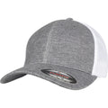 Grey-White Mesh - Front - Flexfit By Yupoong Retro Trucker Melange Cap