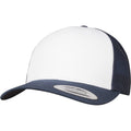 Navy-White-Navy - Front - Flexfit By Yupoong Retro Trucker Coloured Front Cap