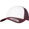 Maroon-White-Maroon - Front - Flexfit By Yupoong Retro Trucker Coloured Front Cap
