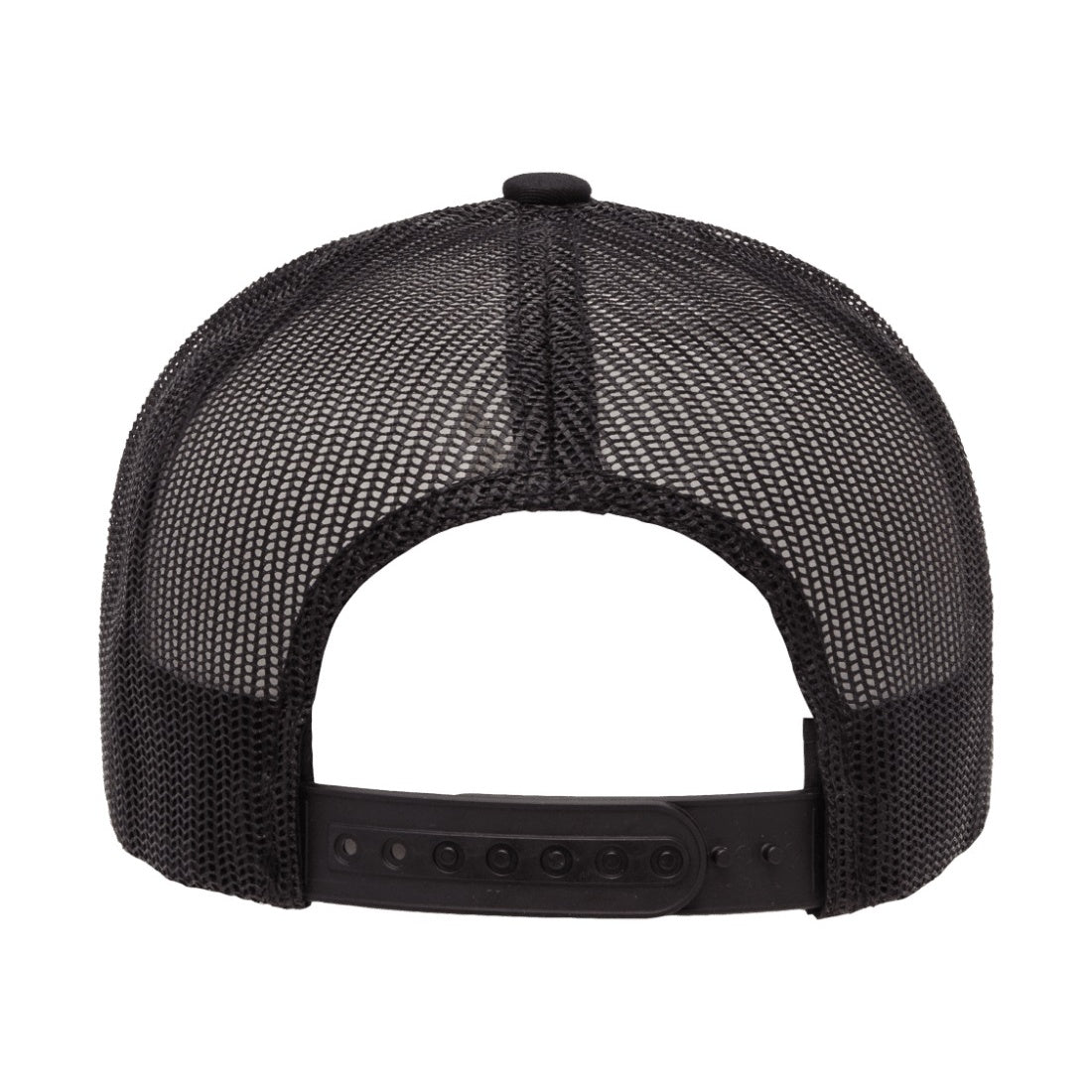 Black - Back - Flexfit By Yupoong 5 Panel Retro Trucker Cap