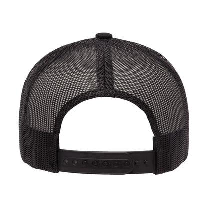 Black - Back - Flexfit By Yupoong 5 Panel Retro Trucker Cap
