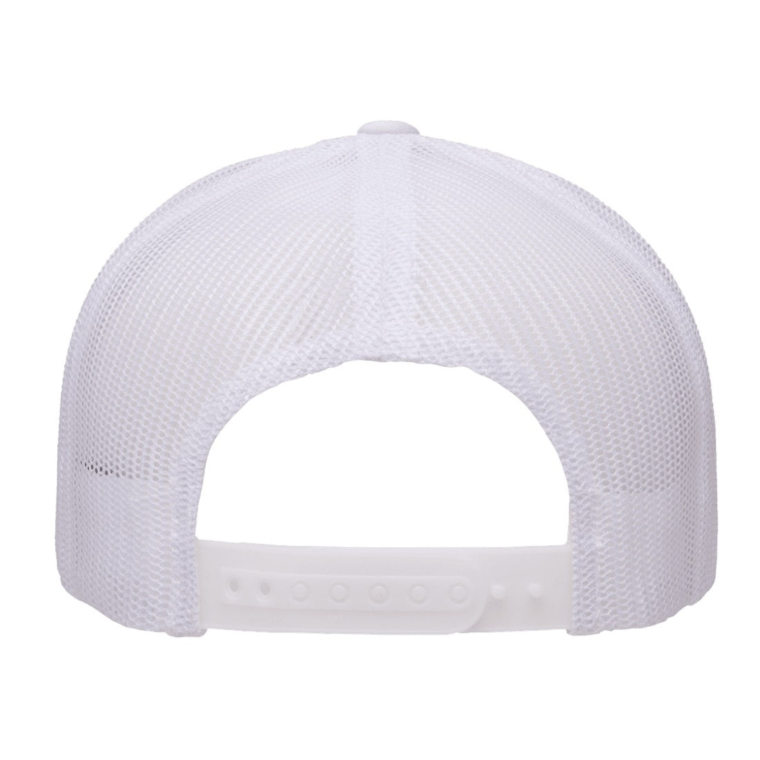 White - Back - Flexfit By Yupoong 5 Panel Retro Trucker Cap