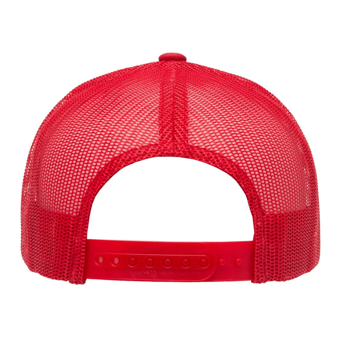 Red - Back - Flexfit By Yupoong 5 Panel Retro Trucker Cap
