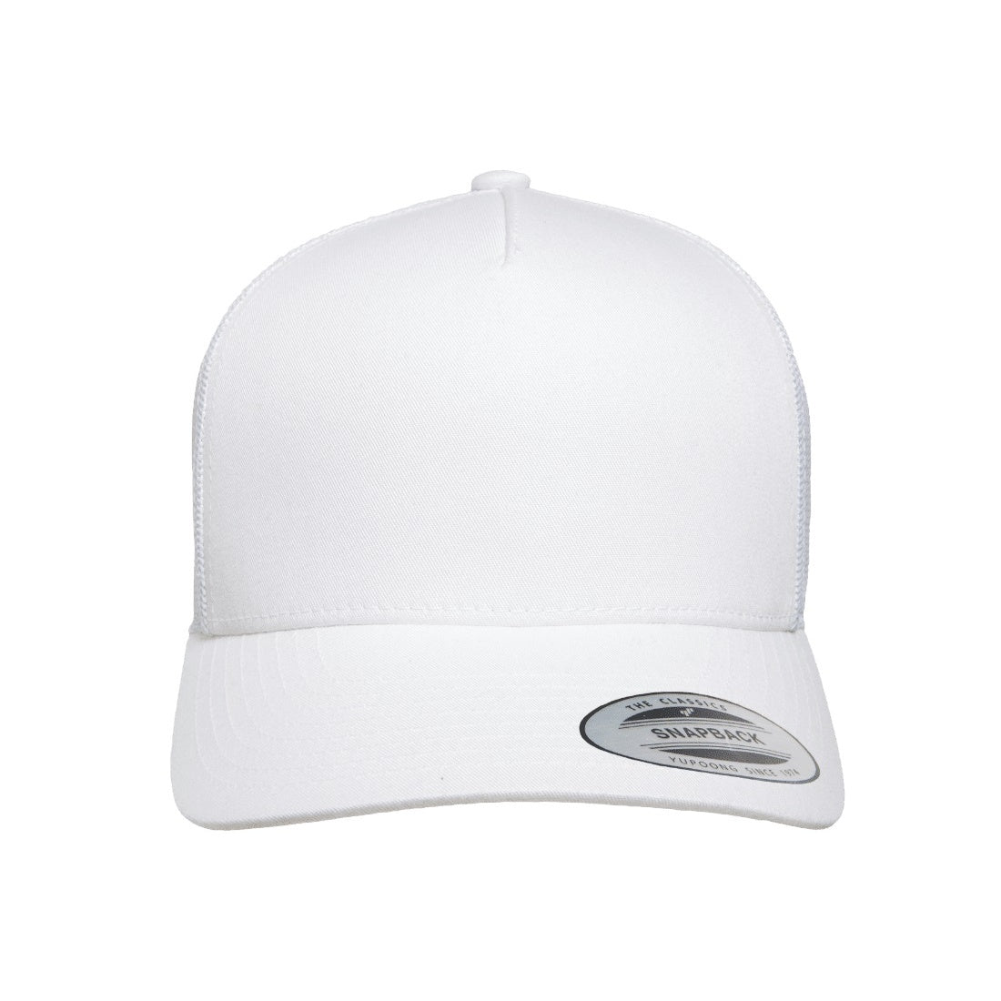 White - Front - Flexfit By Yupoong 5 Panel Retro Trucker Cap
