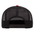 Black-White-Red - Back - Flexfit By Yupoong Foam Trucker Cap With White Front