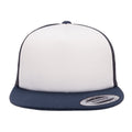 Navy-White-Navy - Front - Flexfit By Yupoong Foam Trucker Cap With White Front