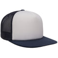 Navy-White-Navy - Lifestyle - Flexfit By Yupoong Foam Trucker Cap With White Front