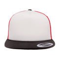 Red-White-Black - Front - Flexfit By Yupoong Foam Trucker Cap With White Front