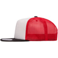 Red-White-Black - Side - Flexfit By Yupoong Foam Trucker Cap With White Front