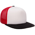 Red-White-Black - Lifestyle - Flexfit By Yupoong Foam Trucker Cap With White Front