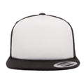 Black-White-Black - Front - Flexfit By Yupoong Foam Trucker Cap With White Front
