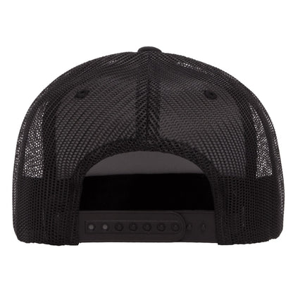 Black-White-Black - Back - Flexfit By Yupoong Foam Trucker Cap With White Front