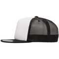 Black-White-Black - Side - Flexfit By Yupoong Foam Trucker Cap With White Front