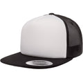 Black-White-Black - Pack Shot - Flexfit By Yupoong Foam Trucker Cap With White Front