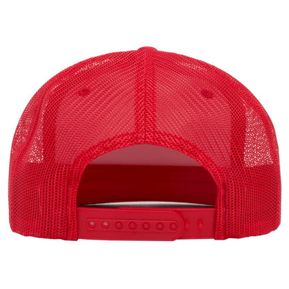 Red-White-Red - Back - Flexfit By Yupoong Foam Trucker Cap With White Front