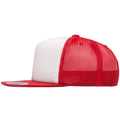 Red-White-Red - Side - Flexfit By Yupoong Foam Trucker Cap With White Front