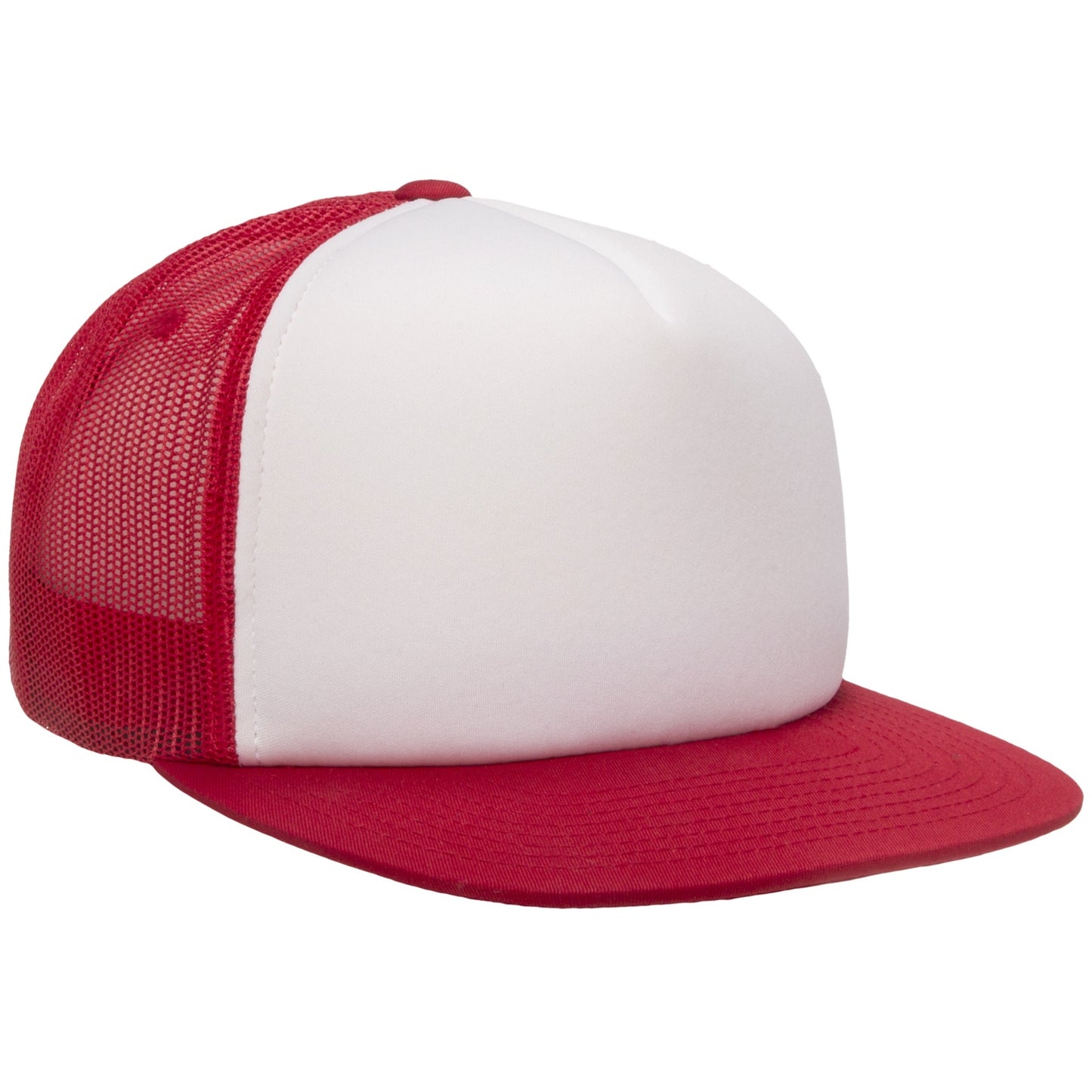 Red-White-Red - Lifestyle - Flexfit By Yupoong Foam Trucker Cap With White Front