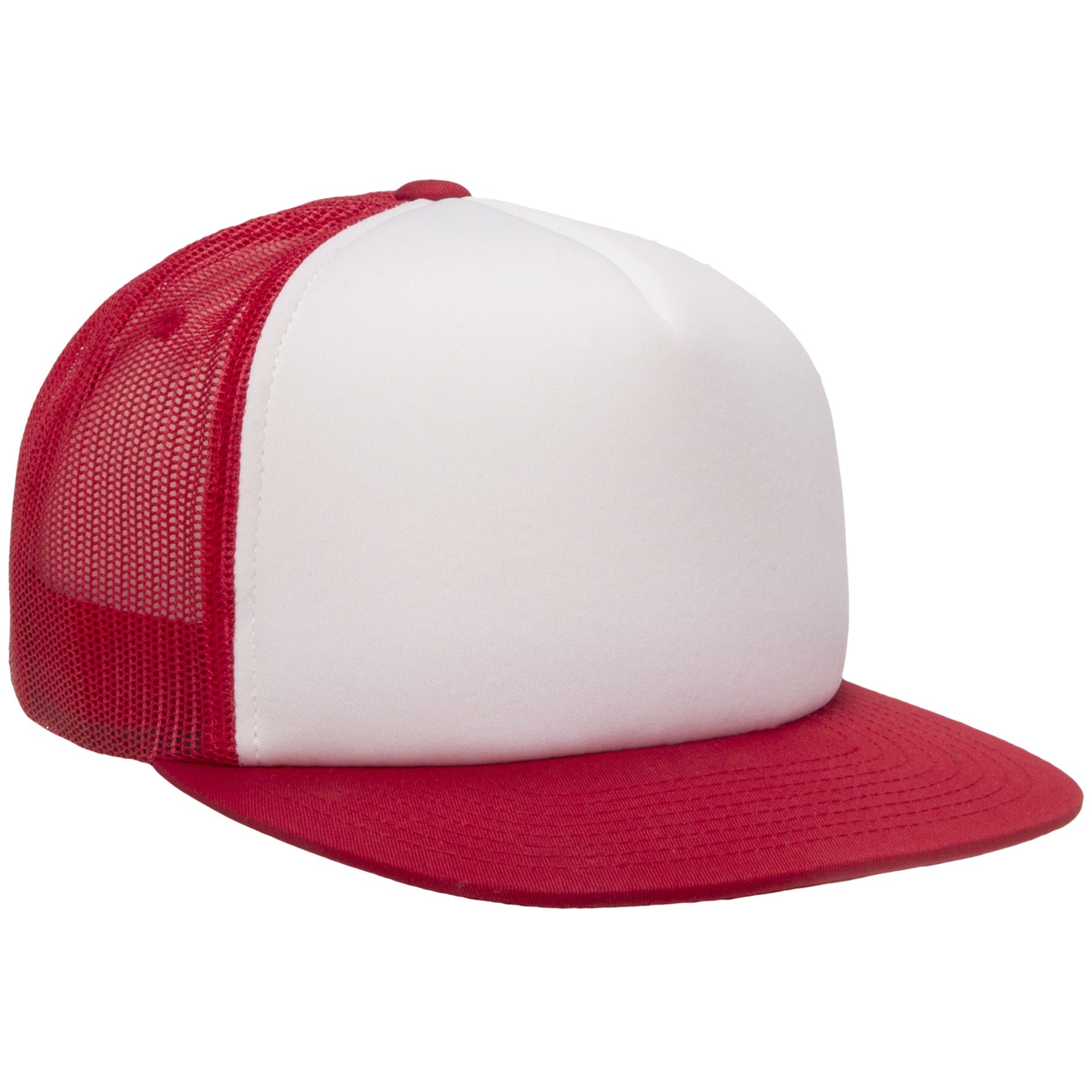 Red-White-Red - Lifestyle - Flexfit By Yupoong Foam Trucker Cap With White Front