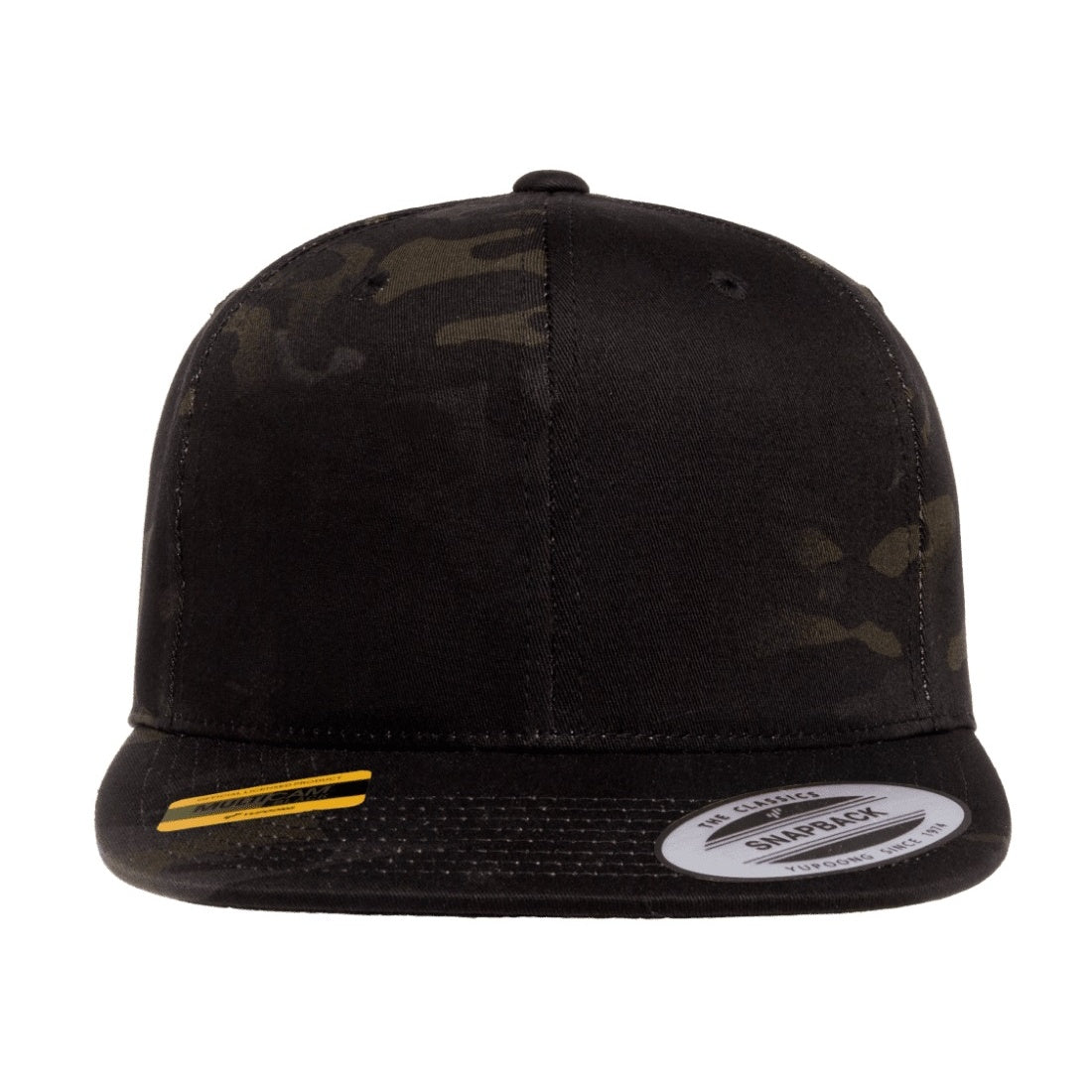 Black Multicam - Front - Flexfit By Yupoong Classic Snapback Multicam Cap