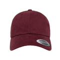 Maroon - Front - Flexfit By Yupoong Peached Cotton Twill Dad Cap
