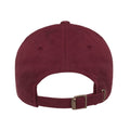 Maroon - Back - Flexfit By Yupoong Peached Cotton Twill Dad Cap