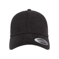 Black - Front - Flexfit By Yupoong Peached Cotton Twill Dad Cap
