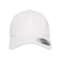 White - Front - Flexfit By Yupoong Peached Cotton Twill Dad Cap