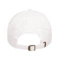 White - Back - Flexfit By Yupoong Peached Cotton Twill Dad Cap