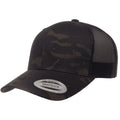 Black Multicam - Pack Shot - Flexfit by Yupoong Multicam Retro Trucker Cap