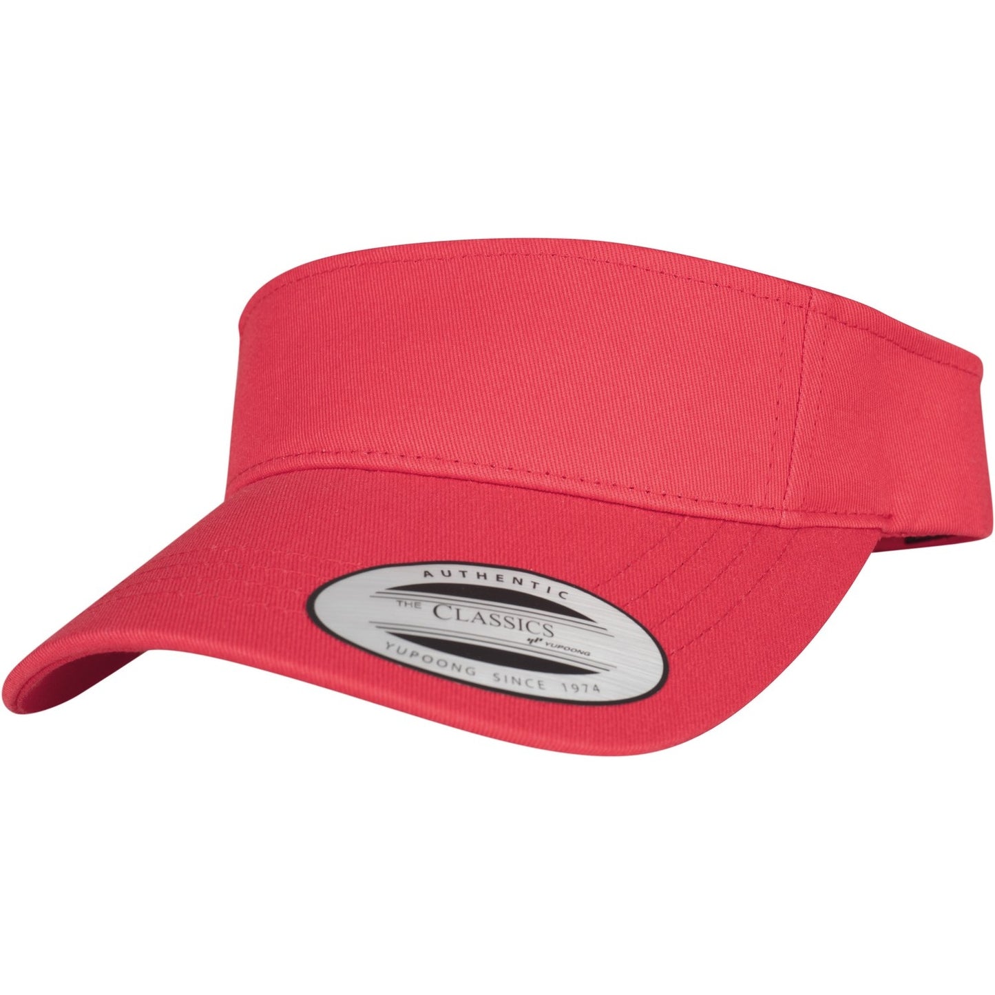 Red - Front - Flexfit By Yupoong Curved Visor Cap